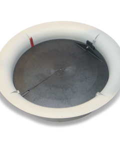 Suction funnel with swivel shutter CL600-3 gray assembled